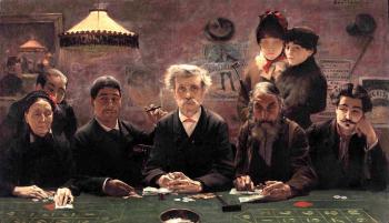 Jean Eugene Buland : The Gambling Den